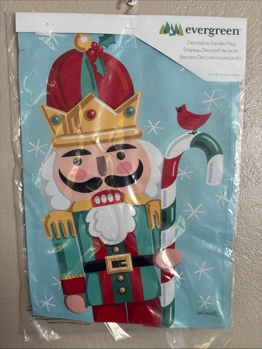 Nutcracker Gingerbread Christmas double sided Suede Garden Flag